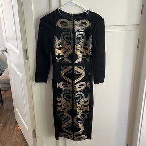 Ted Baker London black snake dress